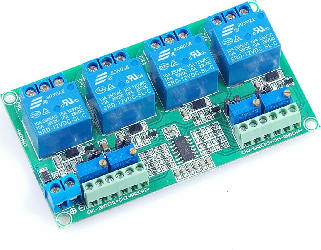 DC 12V 4Channel Relay Voltage Comparator LM393 Module Skroutz.gr