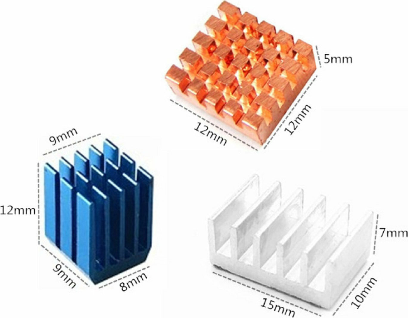 3pcs Aluminum/Copper Heatsink Set for Raspberry Pi 4 Skroutz.gr
