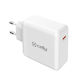 Celly GaN Kabelloser Handyladegerät mit USB-C Ausgangsanschluss 65W Stromlieferung Weiß (TC1C65WGAN)
