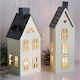 Metal tealight candle holders Houses 2 pcs. 23 cm + 21 cm.