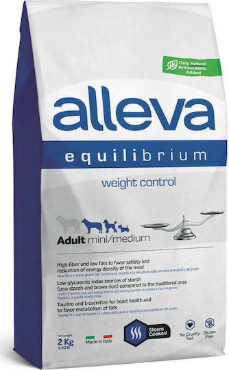 Alleva Equilibrium Weight Control 2kg Ξηρά Τροφή Διαίτης για Ενήλικους Σκύλους Μικρόσωμων & Μεσαίων Φυλών με Κοτόπουλο και Ψάρια