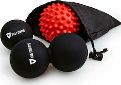 Via Fortis Massageball Set Übungsbälle Massage in Mehrfarbig Farbe