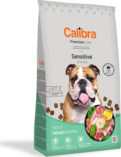 Calibra Premium Sensitive 12kg Ξηρά Τροφή Σκύλων χωρίς Σιτηρά & Γλουτένη με Αρνί