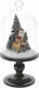Santa Claus Christmas Illuminated Decorative Jar with Santa Claus 14x14x30cm