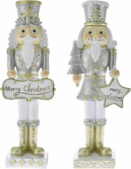 Iliadis Plastic Christmas Nutcracker 22cm Silver 2pcs
