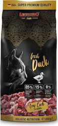 Leonardo Fresh Duck Low Carb Dry Food for Adult Cats with Duck 0.25kg