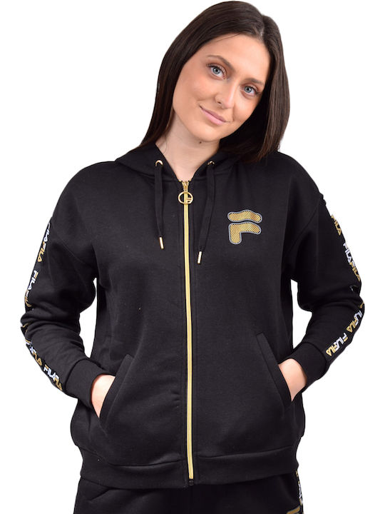 Giully Women's Sweatshirt Jacket Hooded Black