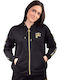 Giully Women's Sweatshirt Jacket Hooded Black