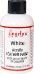 Angelus Acrylic Paint Υγρό Χρώμα Χειροτεχνίας Λευκό για Δέρμα Flat 118ml