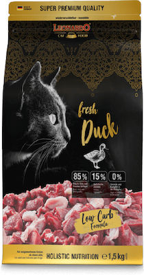 Leonardo Fresh Duck Low Carb Dry Food for Adult Cats with Duck 1.5kg