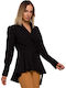 MOE M529 Damen Mittellang Blazer Schwarz MOE529