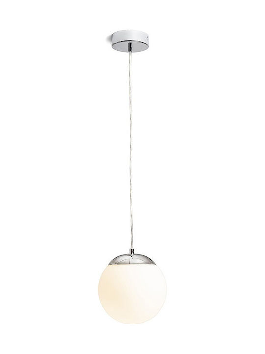 Rendl Light Studio Bolly Pendant Light Single-Light Ball for Socket E27 Silver