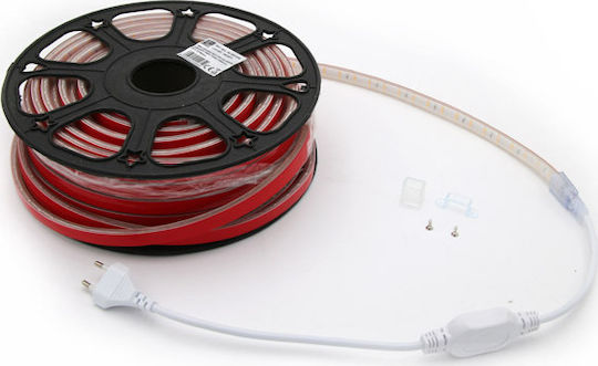 Adeleq Waterproof LED Strip 220V Warm White Light 25m Type SMD2835 with Power Supply