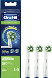 Oral-B Cross Action 2 & 1 Extra Ανταλλακτικές Κεφαλές για Ηλεκτρική Οδοντόβουρτσα 3τμχ