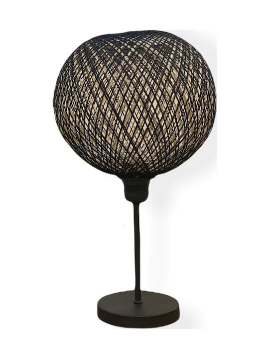 HomeMarkt De Masă Decorativă Lampă cu Soclu pentru Bec E27 Negru