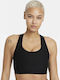 Swoosh Seamless Γυναικείο Αθλητικό Μπουστάκι Μαύρο με Επένδυση