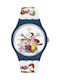 Swatch Peanuts First Base Herrenuhr 41mm Batterie mit Kautschukarmband