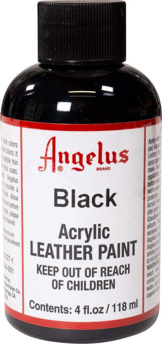 Angelus Acrylic Leather Paint Black 118ml Skroutz.gr