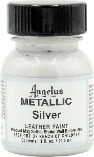 Angelus Metallic Paint Течна боя за ръчна изработка Сребрист за Кожа 29.5мл