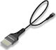 Moxom MX-CB07 Geflochten USB-A zu Lightning Kabel Schwarz 0.2m