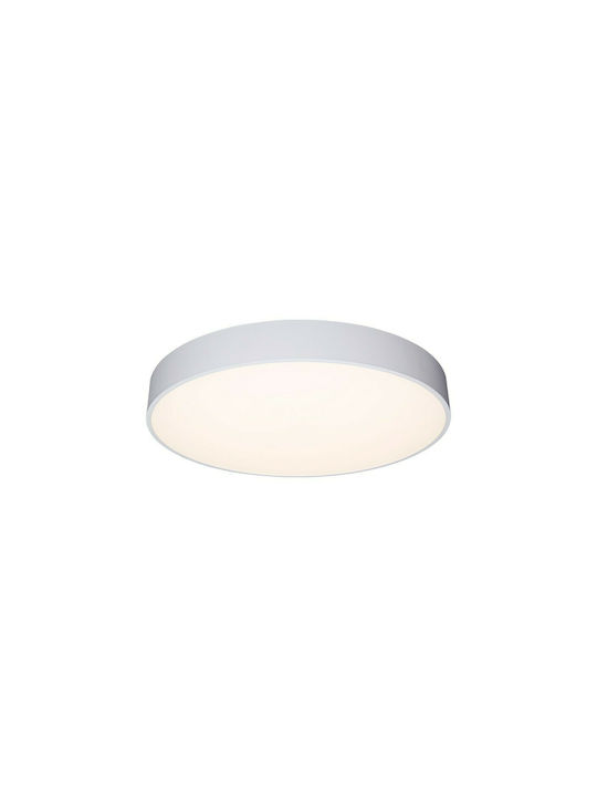 VK Lighting VK/04347/CE/W/C/45 Κλασική Μεταλλική Πλαφονιέρα Οροφής με Ενσωματωμένο LED σε Λευκό χρώμα 45cm