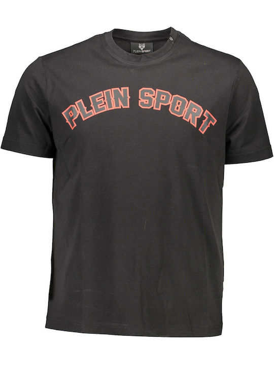 Plein Sport T-shirt Bărbătesc cu Mânecă Scurtă Negru
