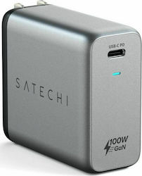 Satechi Φορτιστής Χωρίς Καλώδιο με Θύρα USB-C 100W Power Delivery Γκρι (ST-UC100WSM-EU)