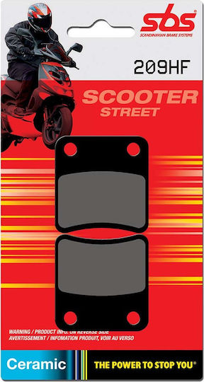 SBS Motorcycle Brake Pads FA257/2 for Piaggio MP3 125-500 / BMW 600-650 GT12 / Aprilia SRV85012 / Gilera RC500 Fuoco for Aprilia SRV 850 Piaggio Vespa / MP3 Yamaha TT