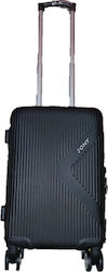 Ormi ESH312 Cabin Travel Suitcase Hard Black with 4 Wheels Height 55cm