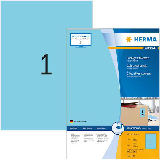 Herma 100 Selbstklebende A4-Etiketten 210x297mm