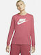 Nike Essential Women's Athletic Cotton Blouse Long Sleeve Pink