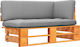 Corner Sofa Outdoor from Pallets with Pillows 110x65x55cm