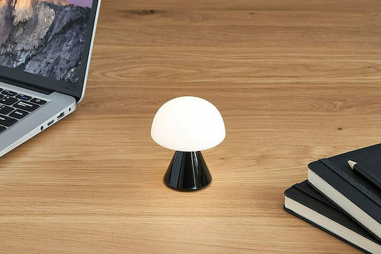 Lexon Metal Table Lamp LED with White Shade and Black Base Lexon Metal Table Lamp LED with White Shade and Black Base