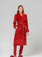 Harmony Winter Women's Velvet Robe Red