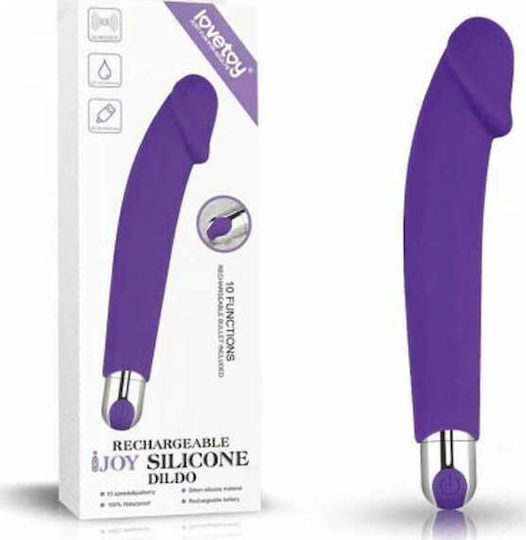 Lovetoy IJoy Realistic Vibrator Rechargeable Silicone Purple 16.5cm Purple
