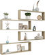 Shelves Wall Sonoma 4pcs 100x15x30cm