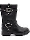 Leder Damenstiefel Schwarz FL82RNELE10