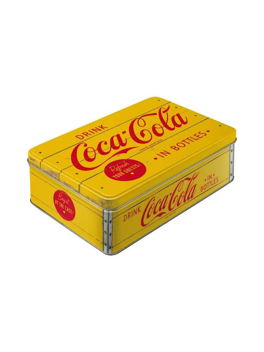 Nostalgic Art Κουτί Γενικής Χρήσης με Καπάκι Μεταλλικό σε Κίτρινο Χρώμα 23x16x7cm