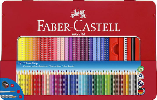 Faber-Castell Colour Grip Pencils Farbstift-Set Aquarell in einer Box 48Stück Packung von 1 Verpackungen