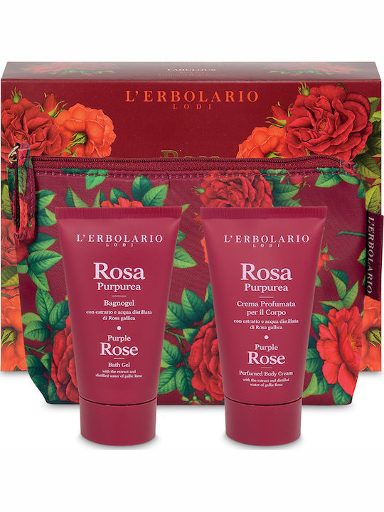 L' Erbolario Purple Rose Комплект за грижа за кожата за Хидратация & Почистване на тялото