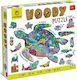 Wooden Kids Puzzle Ζώα της Θάλασσας for 4++ Years 48pcs Ludattica