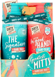 Dirty Works Greatest Mitts Handcare Duo Skin Care Set for Moisturizing & Cleaning Body Cleaning with Body Cleanser & Hand Cream