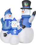 HomCom Illuminated Christmas Fabric Figure SNowman Blue Height 120cm 3pcs