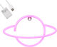 GloboStar Neon Διακοσμητικό Φωτιστικό Planet Saturn LED Φιγούρα