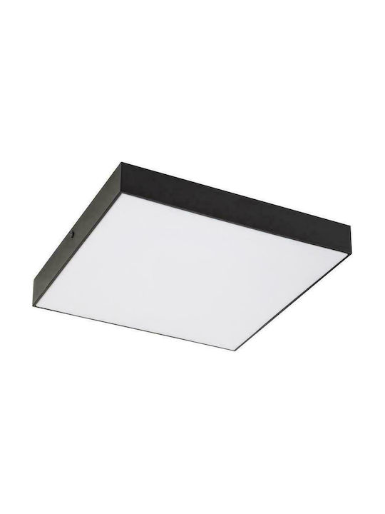 Rabalux Tartu Κλασική Μεταλλική Πλαφονιέρα Οροφής με Ενσωματωμένο LED σε Μαύρο χρώμα 30cm