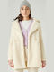 Sherpa Women's White Coat with Buttons