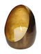 Zaros Egg Candle Holder Aluminum Αλουμινένιο Bronze/Gold 13.5x13.5x20cm 1pcs