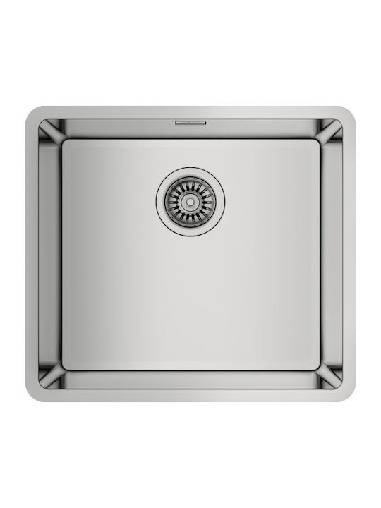 Teka Be Linea RS15 45.40 Υποκαθήμενος Νεροχύτης Inox Σατινέ Μ49xΠ44cm Ασημί
