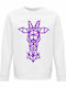 Sweatshirt Unisex, Organic " Reindeer Origami ", White