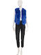 Women's Sleeveless Short Fur Blue